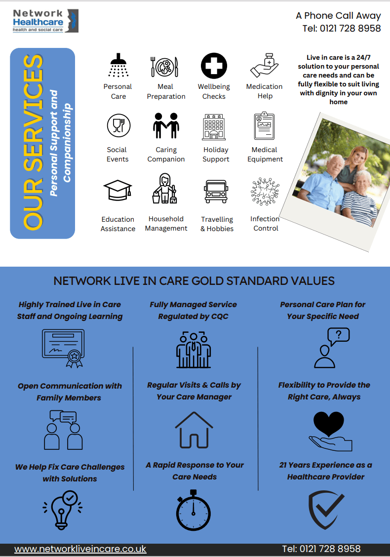 Gold Standard Values are so important when delivering care services Live in Care
